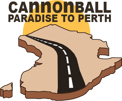 Cannonball Paradise to Perth logo